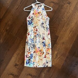 VENUS SUPER FLATTERING Multicolor Floral Mini  Dress NEVER WORN !!
